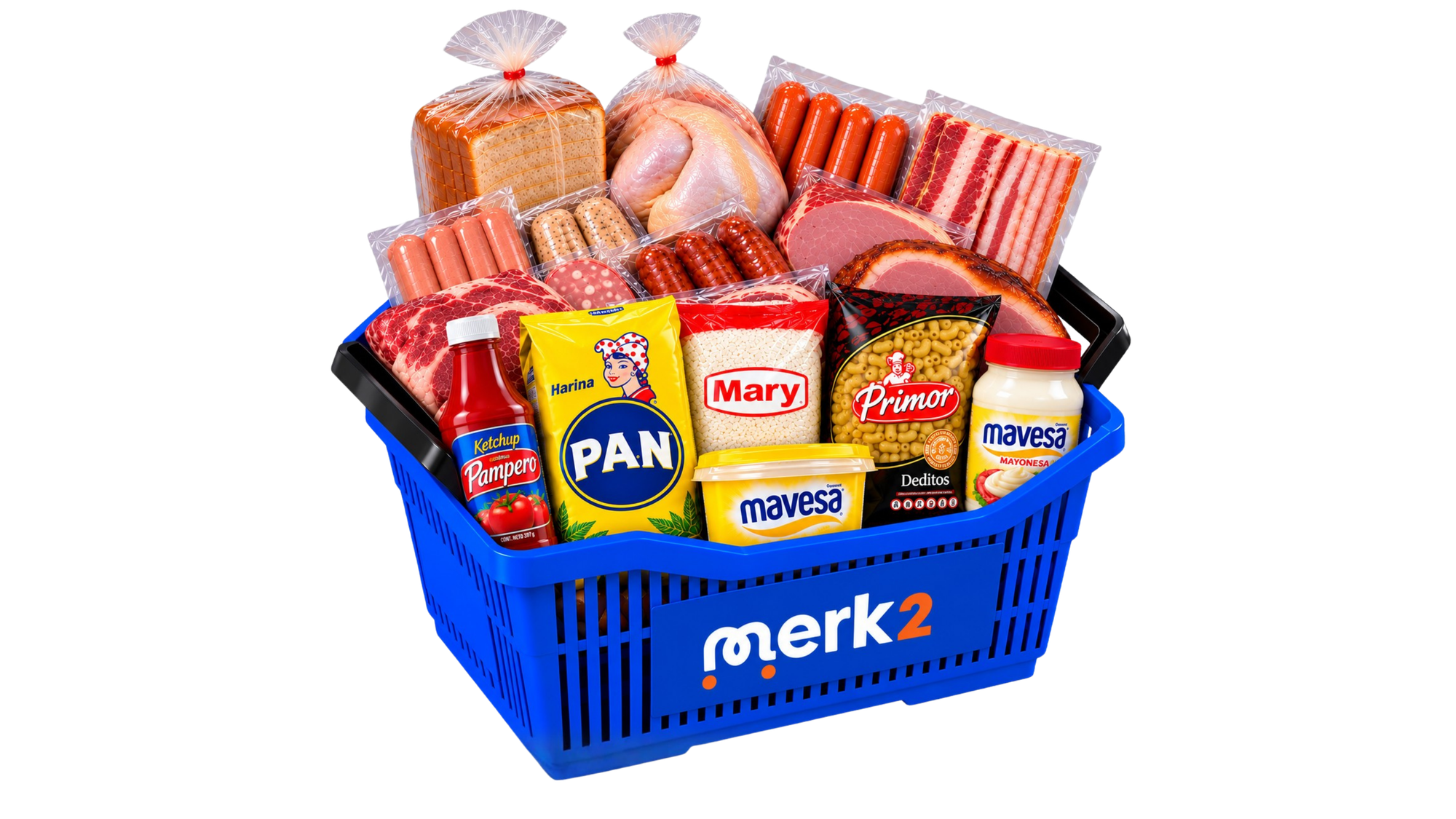 Canasta Merk2 con productos